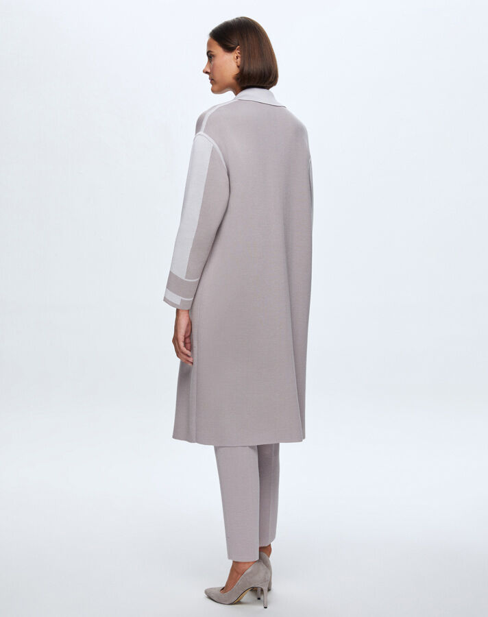 T24K-9024 Erkek Yaka Çelik Örgü Hırka TERRA-MİLKY - 3