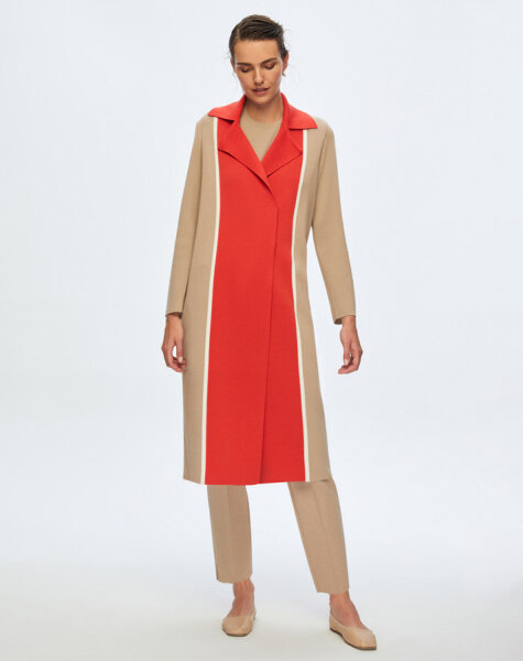 T24K-9025 İki Renkli Erkek Yaka Hırka CORO-CAMEL - MISS DALIDA (1)