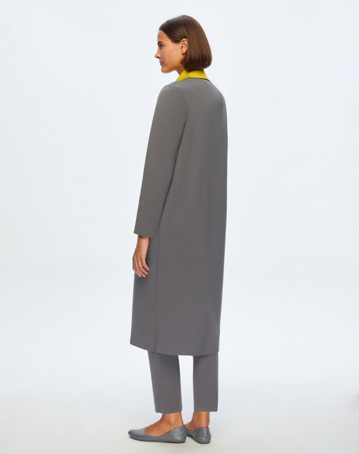 T24K-9025 İki Renkli Erkek Yaka Hırka OMERO-DARK GREY - 2