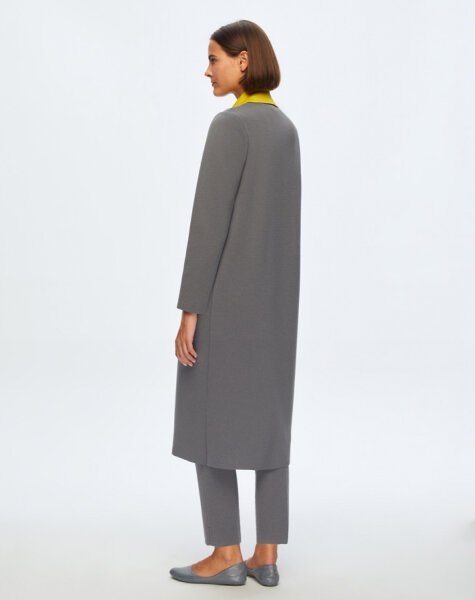 T24K-9025 İki Renkli Erkek Yaka Hırka OMERO-DARK GREY - 2