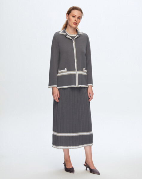 Cep Kapaklı FEDE-ECRU Hırka - 4