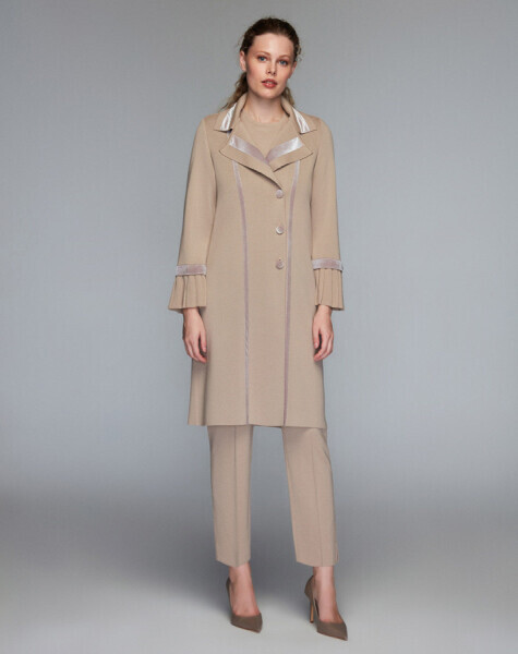 Kol Detaylı Gömlek Yaka Siyah Hırka - 2