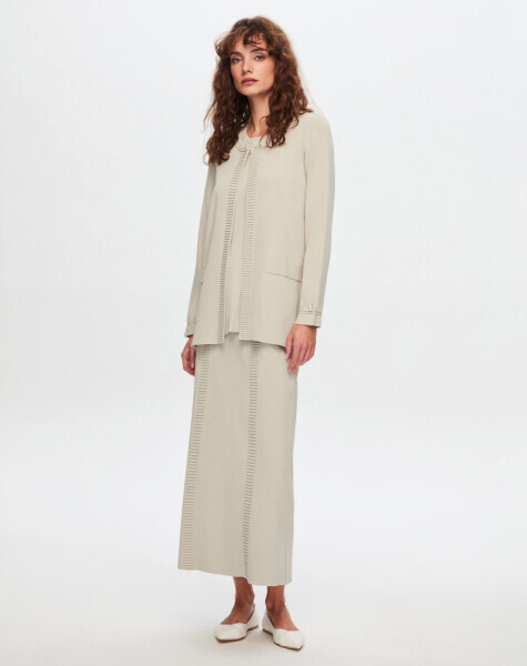 T24Y-0003 Bekletme Detaylı Cepli Takım 1179-GREY - MISS DALIDA