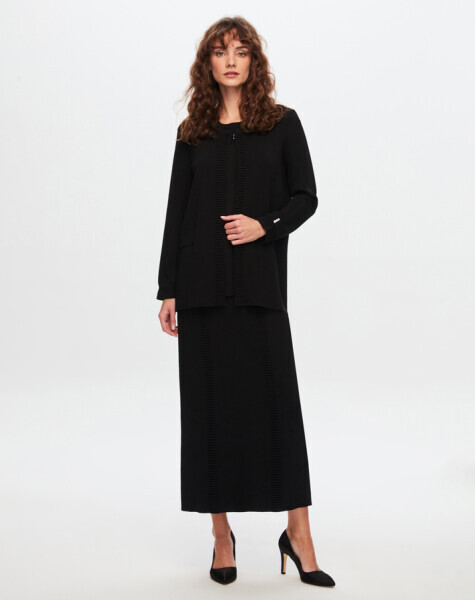 T24Y-0003 Bekletme Detaylı Cepli Takım BLACK - MISS DALIDA