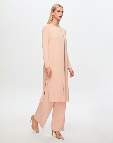 Zippered Long Vest - 7