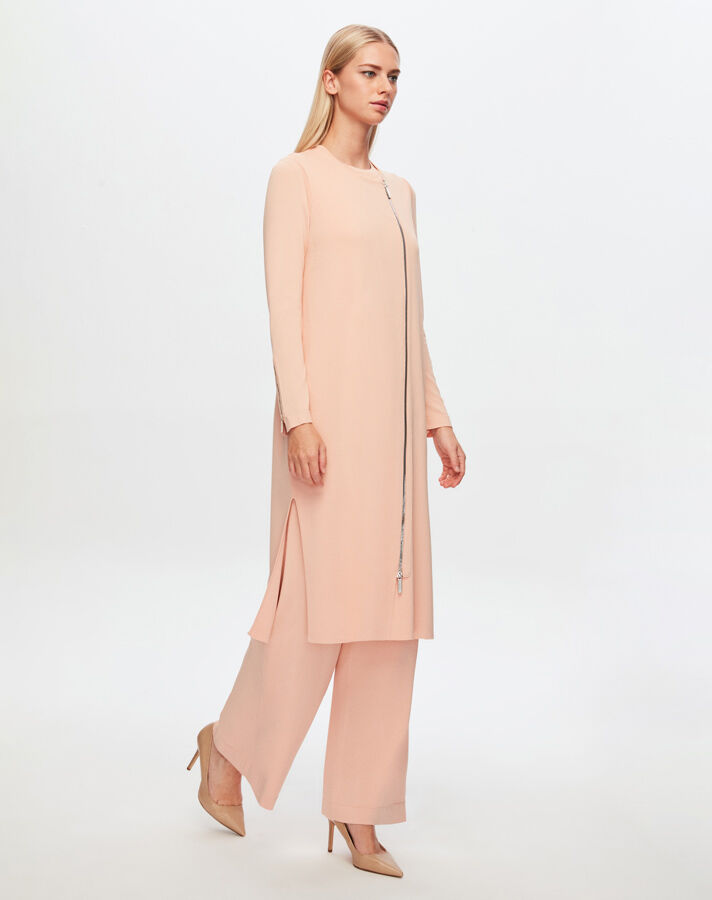 Zippered Long Vest - 7