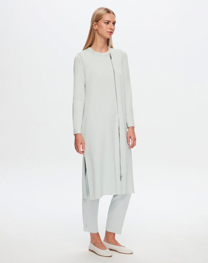 Zippered Long Vest - 5