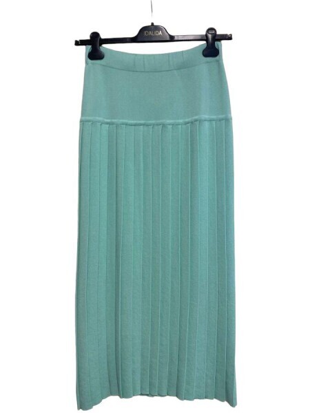 T24Y-2000 Trıko Pilise Etek 1179-GREY - 19