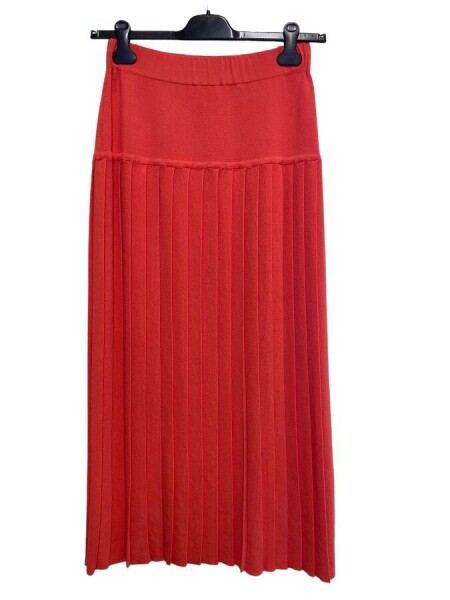 T24Y-2000 Trıko Pilise Etek 1179-GREY - 29