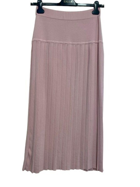 T24Y-2000 Trıko Pilise Etek 1179-GREY - 32