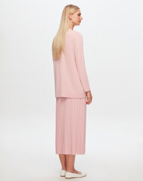 T24Y-2000 Trıko Pilise Etek 1481-PİNK - 3