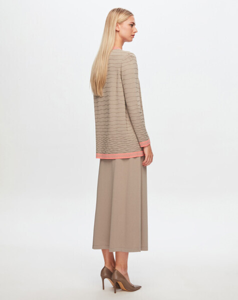 T24Y-2001 Çan Kesim Düz Renk Etek 1361-INDIGO - 26