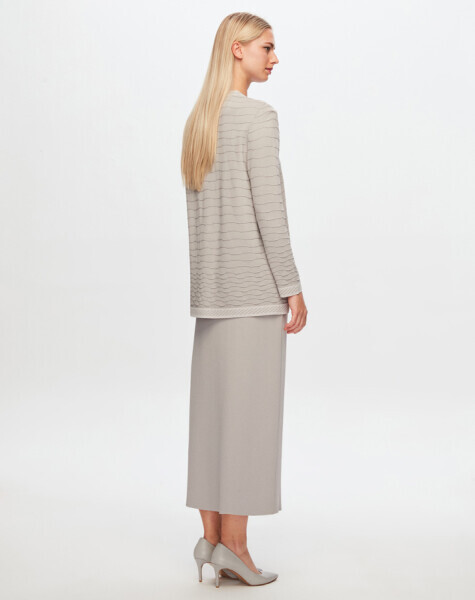 T24Y-2001 Çan Kesim Düz Renk Etek 1361-INDIGO - 24