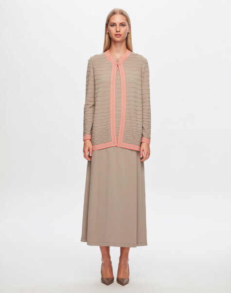 T24Y-2001 Çan Kesim Düz Renk Etek 1361-INDIGO - 25