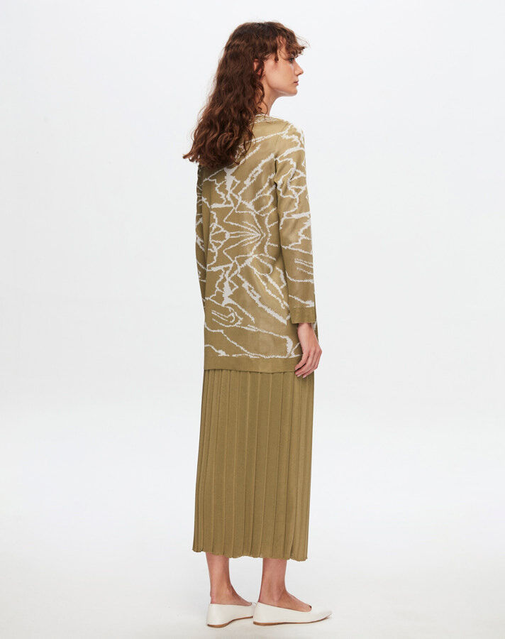 T24Y-2006 Shiny Thread Pleat Skirt - 4