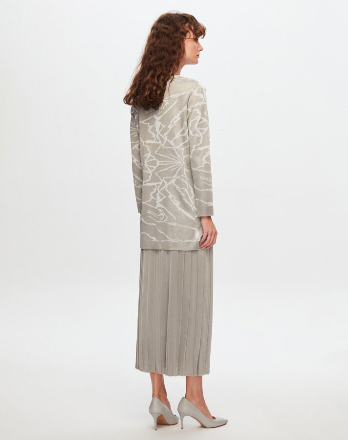 T24Y-2006 Shiny Thread Pleat Skirt - 2