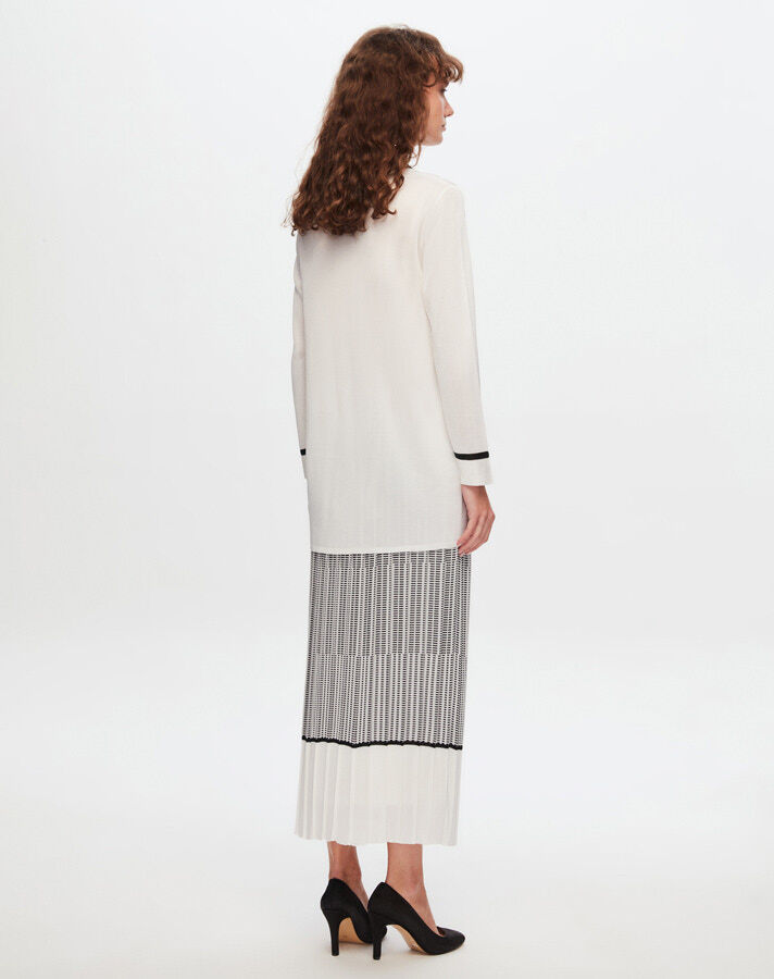 T24Y-2007 Minimal Patterned Shiny Skirt - 8