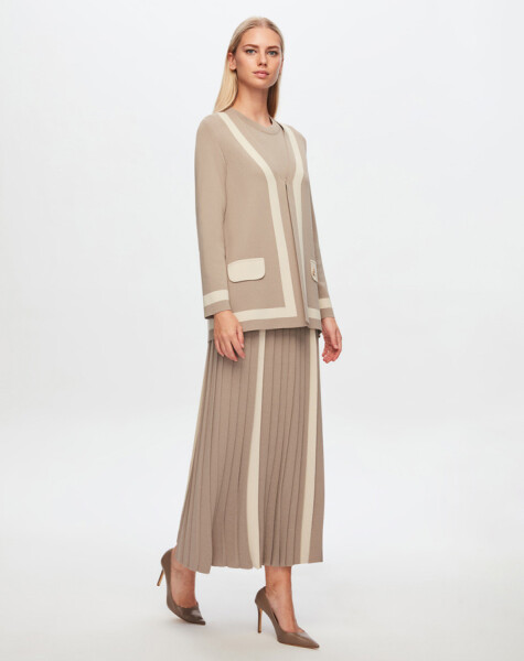 T24Y-2009 Skirt with White Stripe on the Front - 2