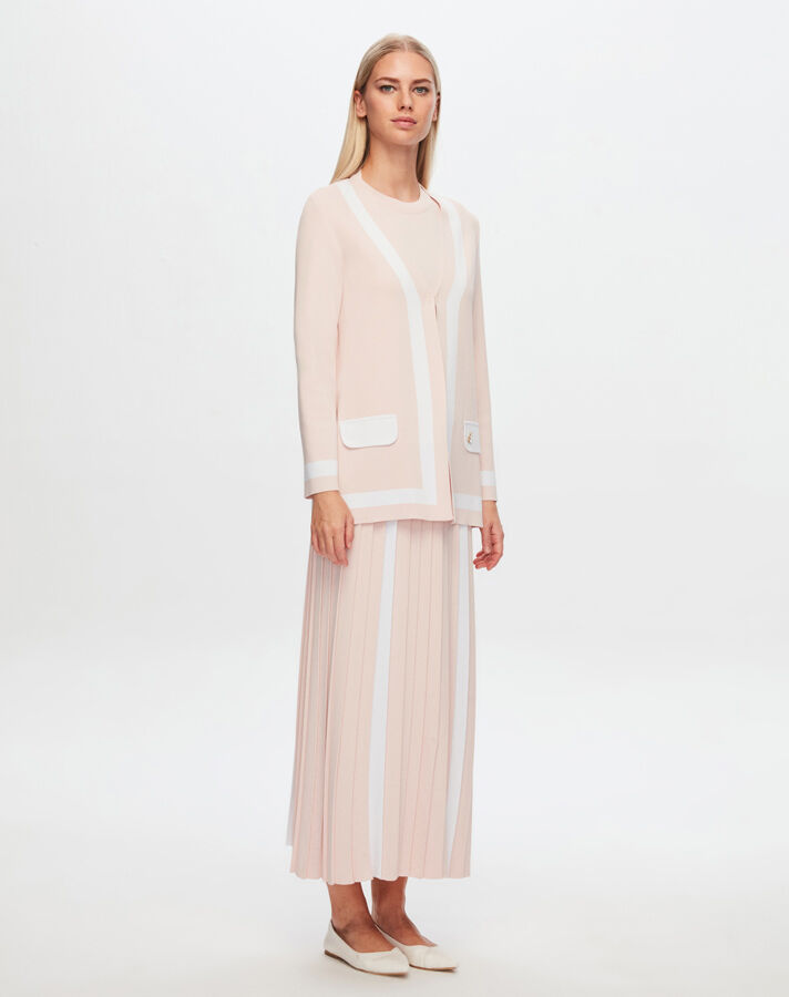 T24Y-2009 Skirt with White Stripe on the Front - 4