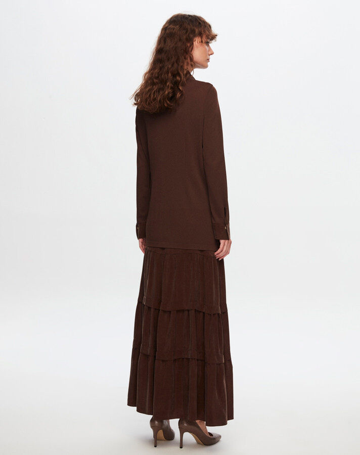 T24Y-2010 Cupro Ruffle Skirt - 11