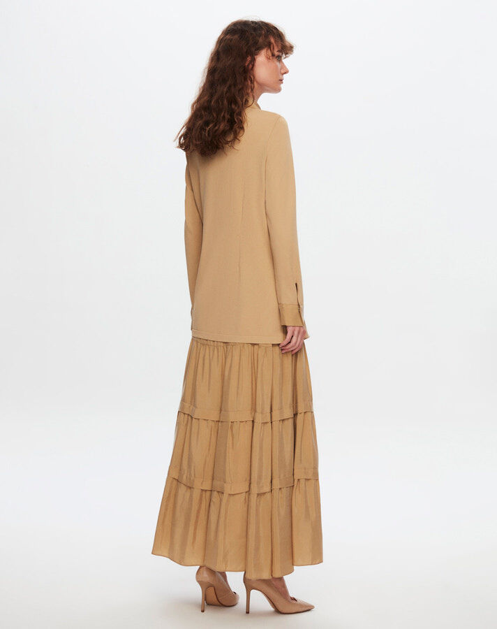 T24Y-2010 Cupro Ruffle Skirt - 4