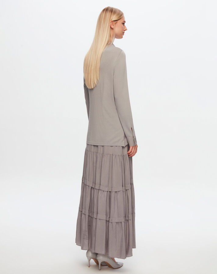 T24Y-2010 Cupro Ruffle Skirt - 14