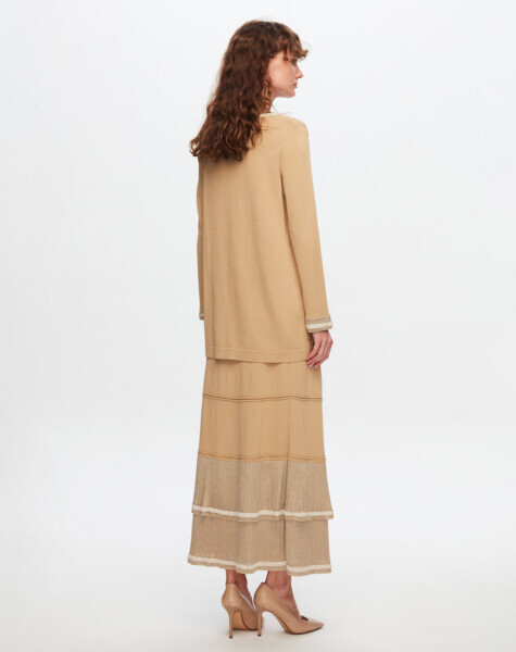 T24Y-2011 Parlak İp Detaylı Fırfırlı Etek 1241-CRAFT - 3