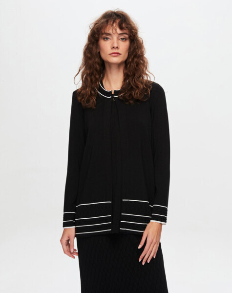 T24Y-2013 Ajurlu Baklavalı Triko Etek 1099-DARK GREY - 36