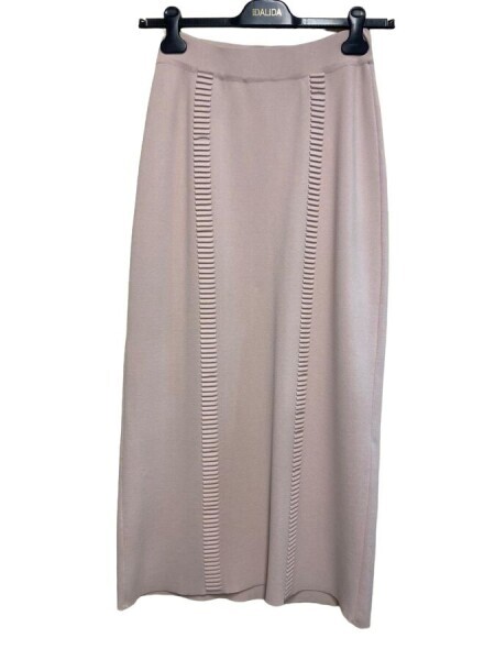 T24Y-2015 Örgü Teklikli Düz Renk Etek BLACK - 34