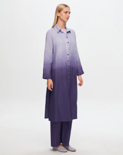 T24Y-3000 Gradient Long Linen Shirt - 12