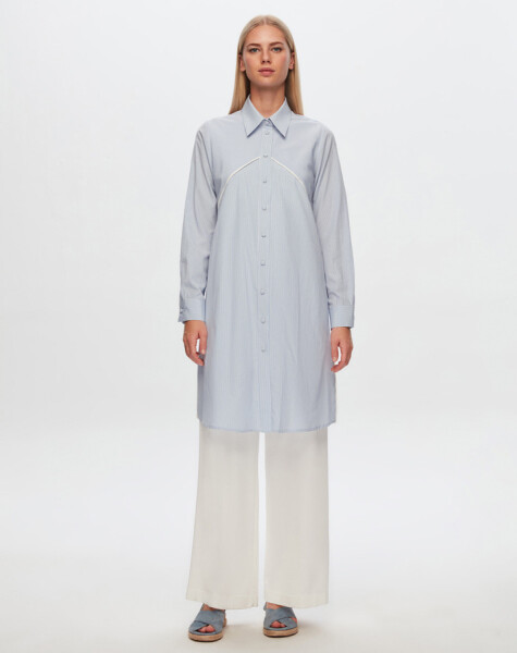 T24Y-3003 Triko Garnili Rahat Kesim Gömlek - 8