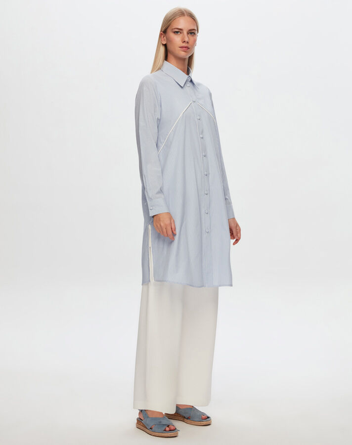 T24Y-3003 Triko Garnili Rahat Kesim Gömlek - 9
