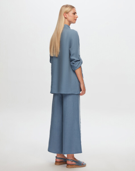 T24Y-3005 Tasseled Linen Shirt - 7