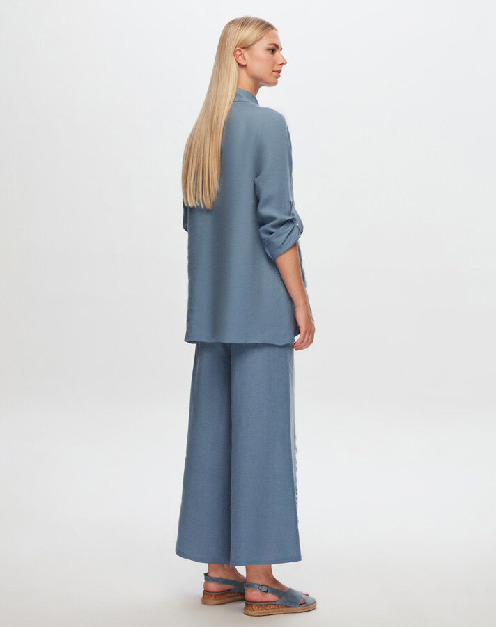 T24Y-3005 Tasseled Linen Shirt - 7