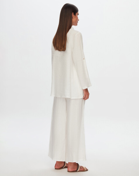 T24Y-3005 Tasseled Linen Shirt - 16