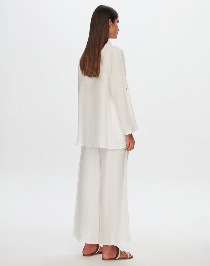 T24Y-3005 Tasseled Linen Shirt - 16