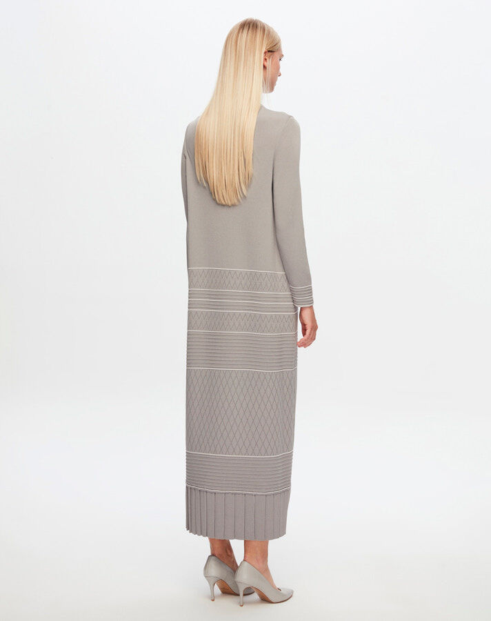 T24Y-4002 Openwork and Line Detailed Long Dress - 10