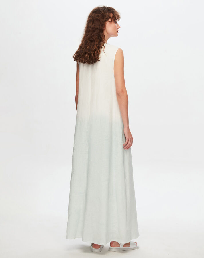 T24Y-4003 Gradient Long Linen Dress - 4