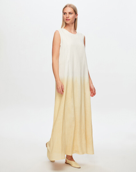 T24Y-4003 Gradient Long Linen Dress - 5