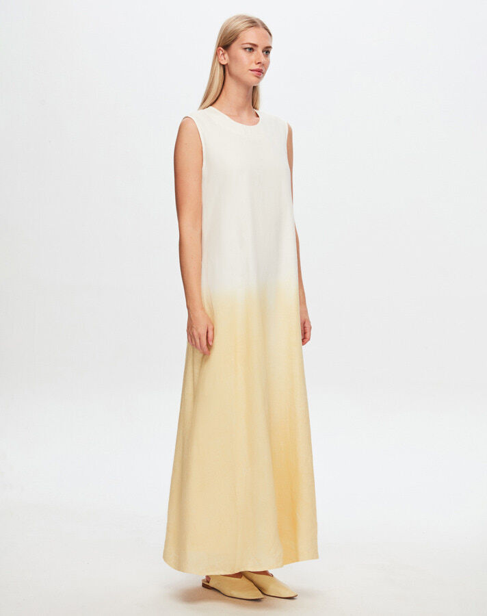 T24Y-4003 Gradient Long Linen Dress - 6
