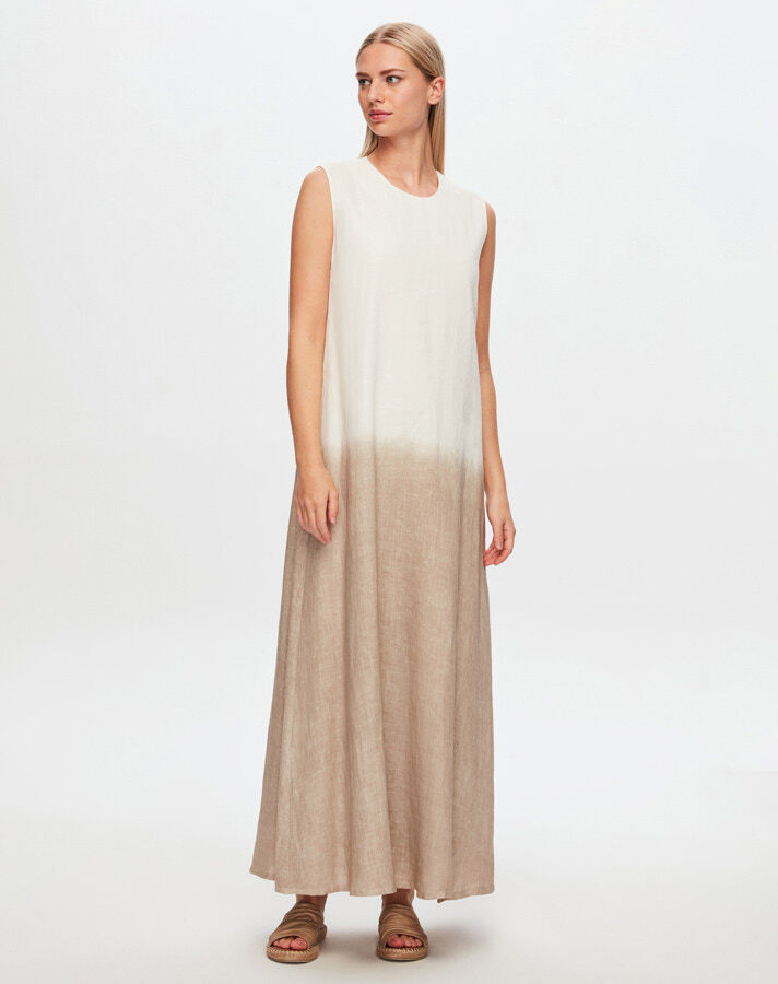 T24Y-4003 Gradient Long Linen Dress - 7
