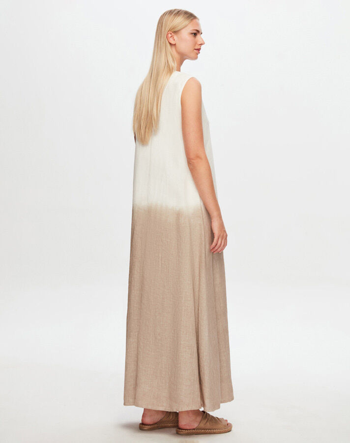 T24Y-4003 Gradient Long Linen Dress - 8