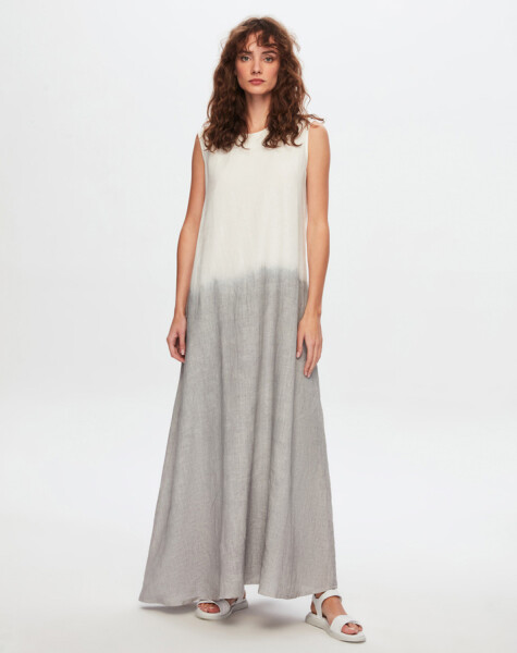 T24Y-4003 Gradient Long Linen Dress - 9
