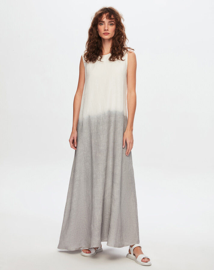 T24Y-4003 Gradient Long Linen Dress - 9