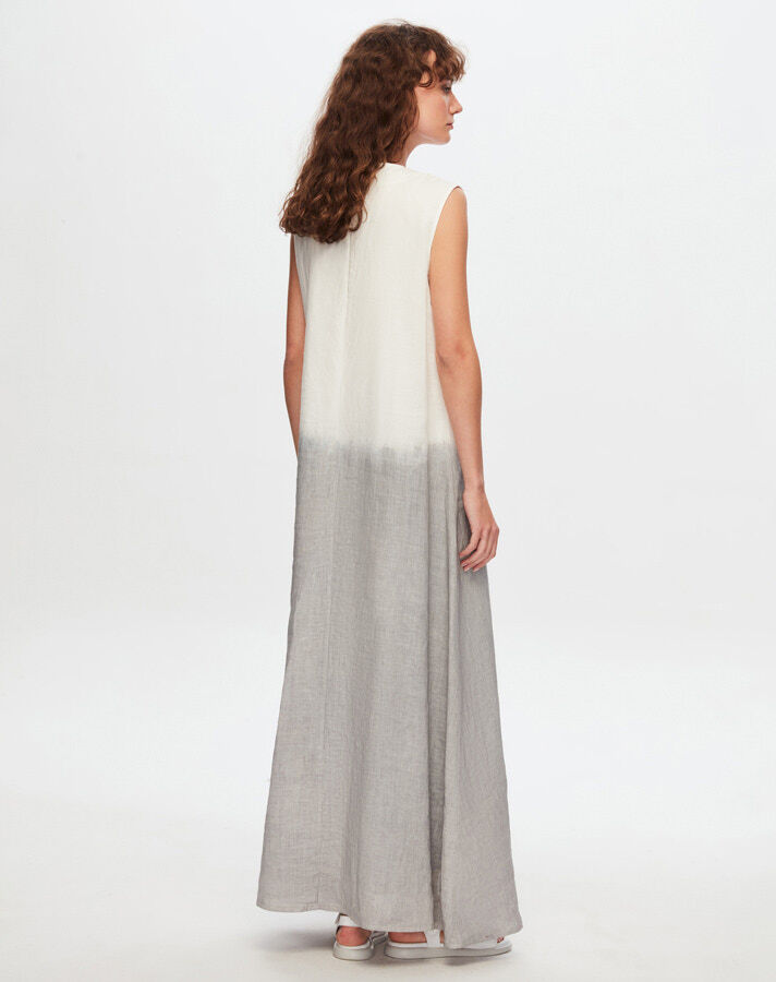T24Y-4003 Gradient Long Linen Dress - 10