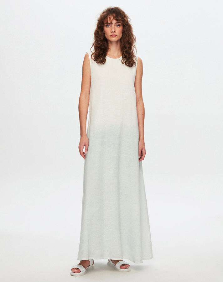 T24Y-4003 Gradient Long Linen Dress - 3