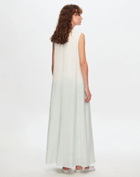 T24Y-4003 Gradient Long Linen Dress - 2