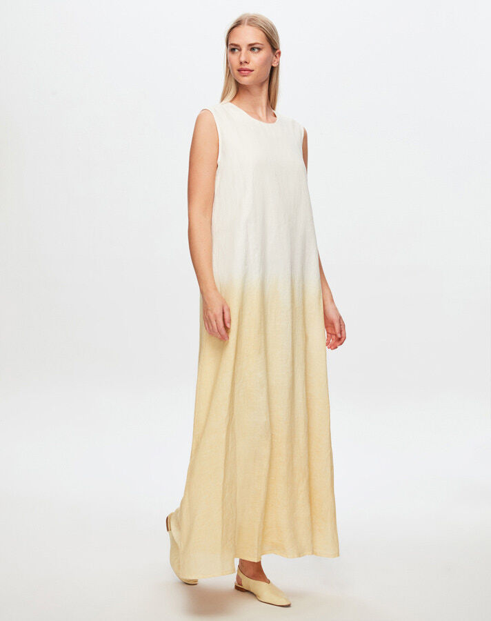 T24Y-4003 Gradient Long Linen Dress - 3