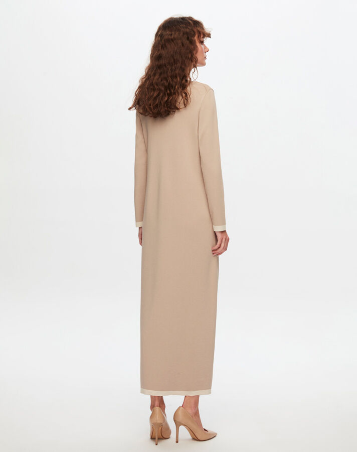 T24Y-4006 Four Button Long Knitwear Dress - 7