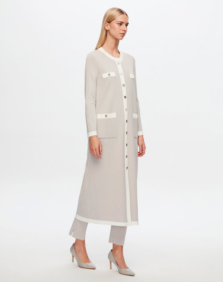 T24Y-4006 Four Button Long Knitwear Dress - 9